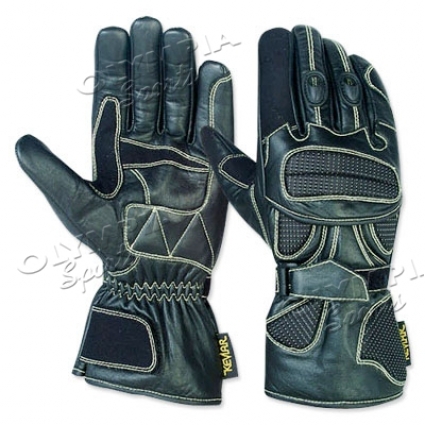 LEATHER MOTORBIKE GLOVES