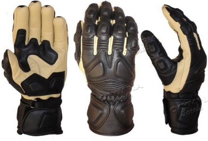 LEATHER MOTORBIKE GLOVES